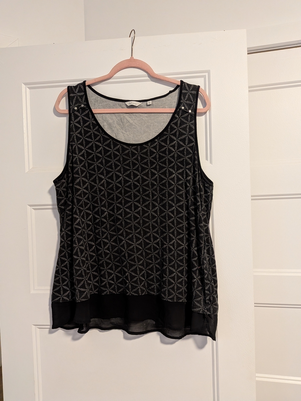 Witchy Studded Women’s Black Geometric Tank Top by